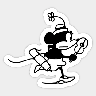 Steamboat Willie 1928 Female Cartoon Mouse Sticker